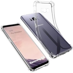AUKASE Coque pour Samsung Galaxy S8, Housse Etui en Transparent Silicone